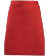 PR151 Colours Mid Length Apron Red colour image